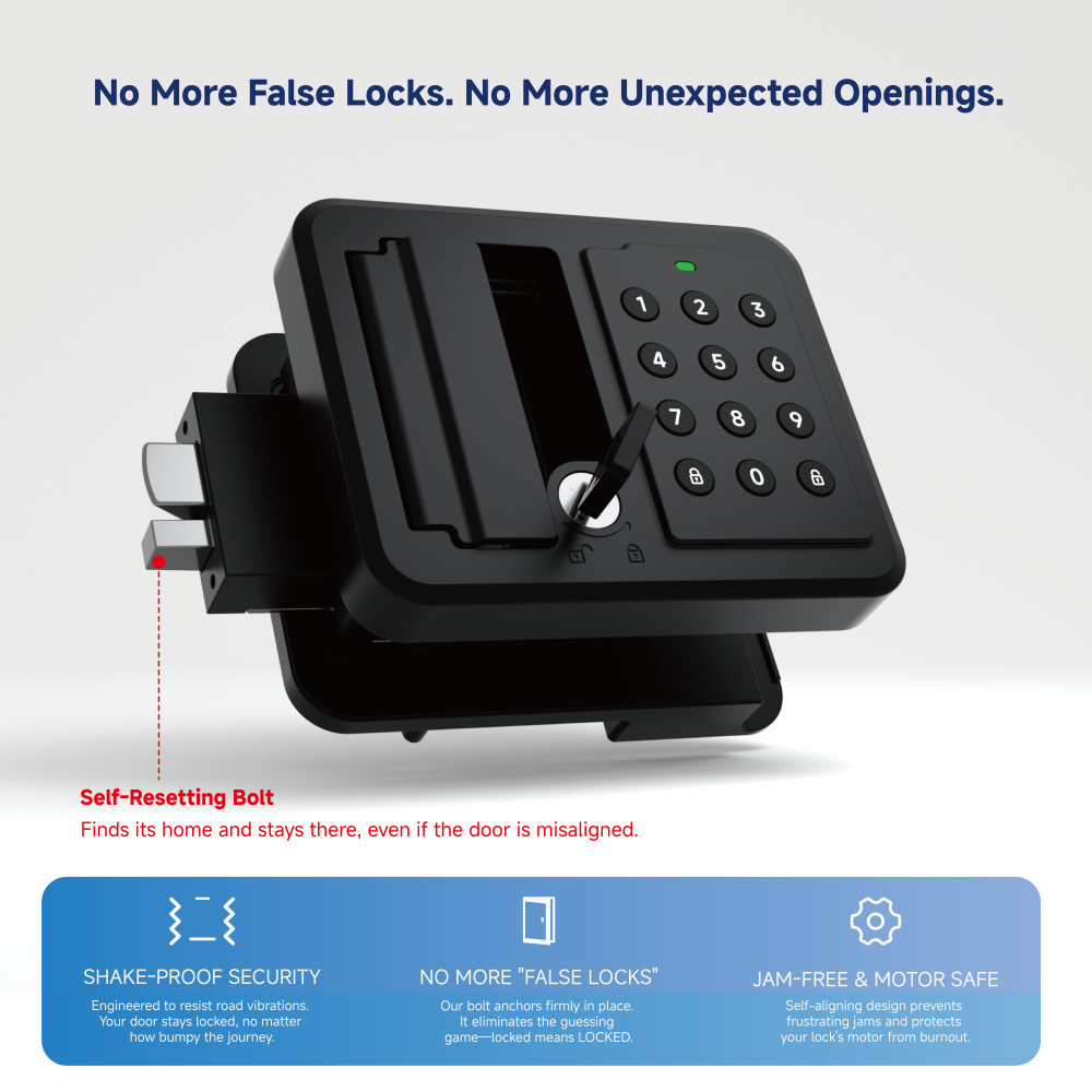 自复位锁闩 Keyless RV Door Lock ZK-78